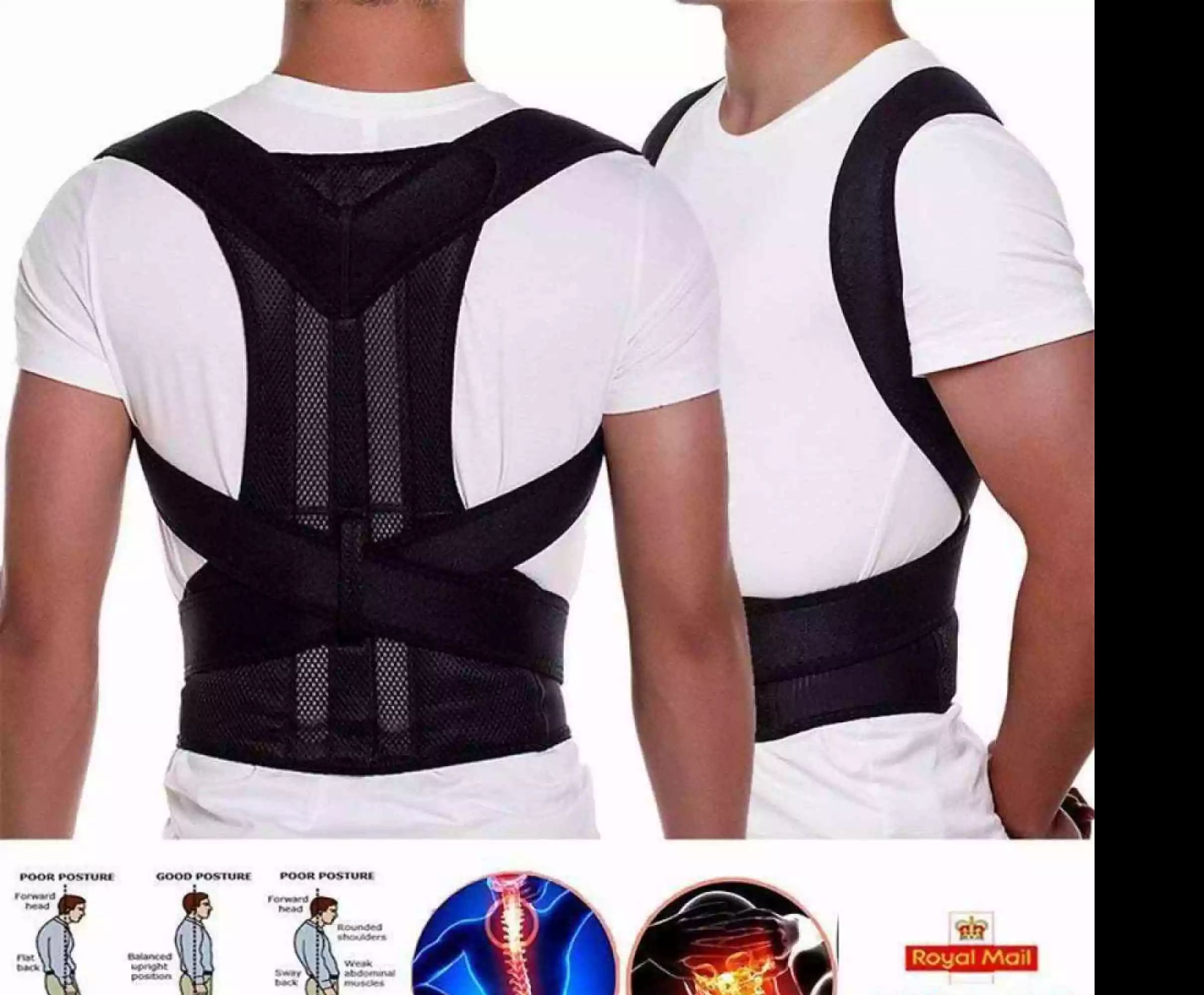 Back Brace Support for Upper Back Pain Relief unisex design for man and woman