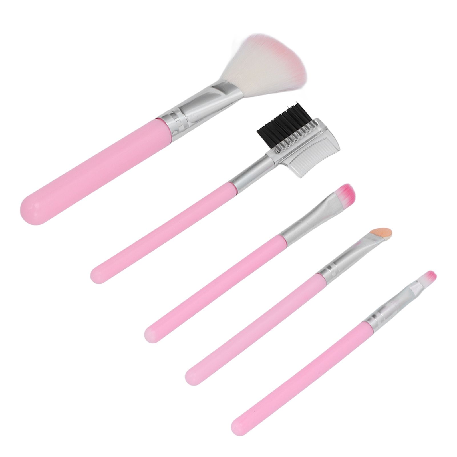 Lan KOU 5pcs Cosmetic Makeup Brushes Portable Professional Foundation Blush Eyeshadow for Women Girls