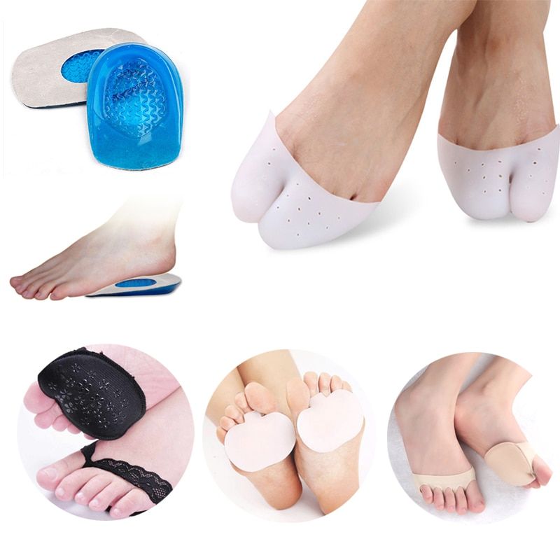1-5Pair Silicone Insoles Heel Cushion for Feet Soles Relieve Foot Pain Protectors Forefoot Pad Bunion Corrector Foot Care