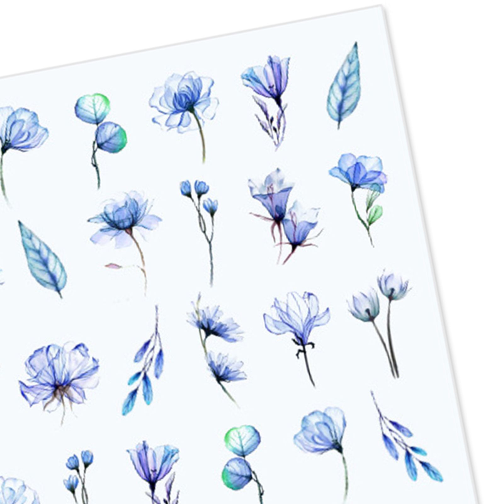 Nail Sticker Vivid Bright Ultra Thin Black White Leaves Flower Nail Tropical Geometry Stickers for Girl