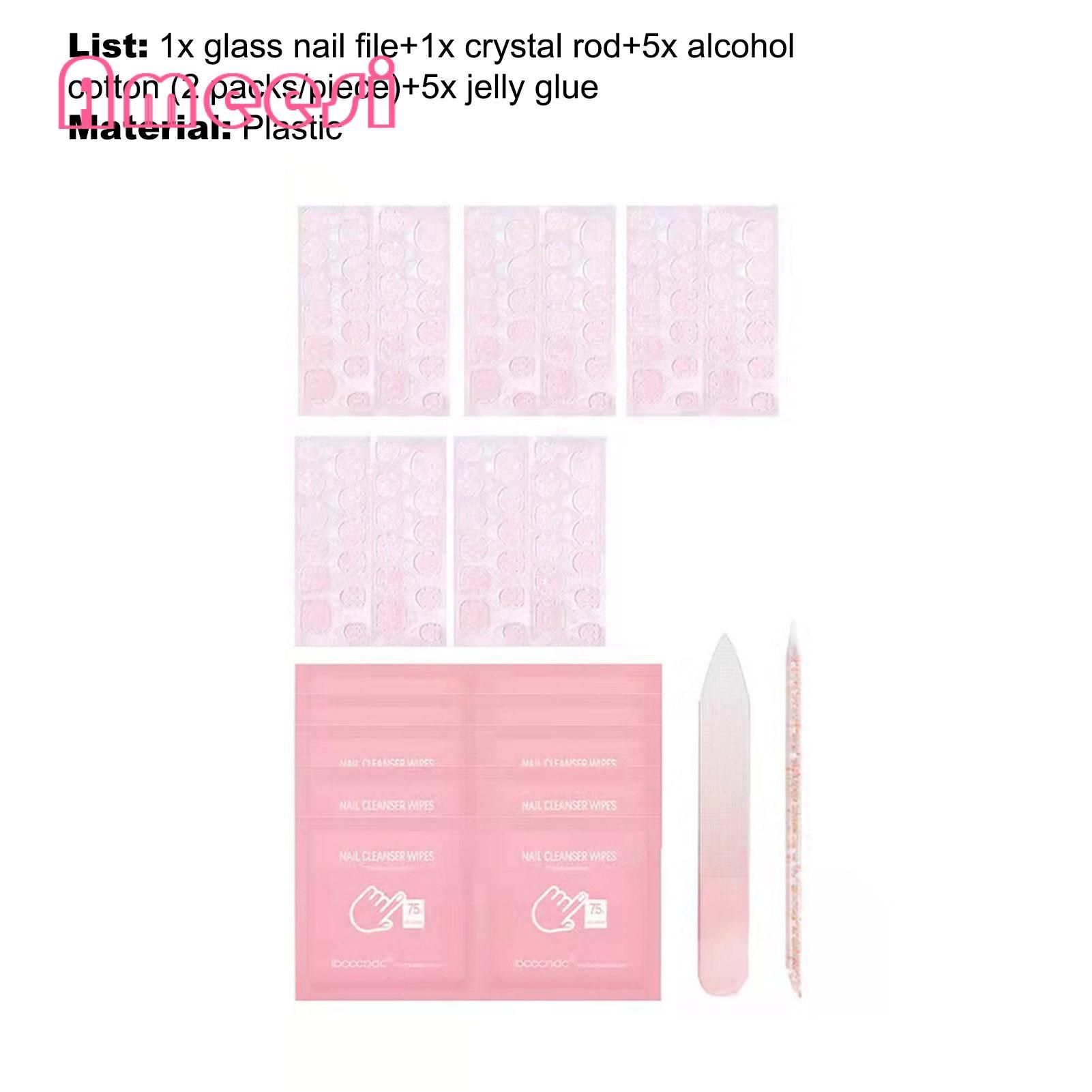 Ameesi False Nail Tape Removable Nail Art Artificial Tips Wearing Tool