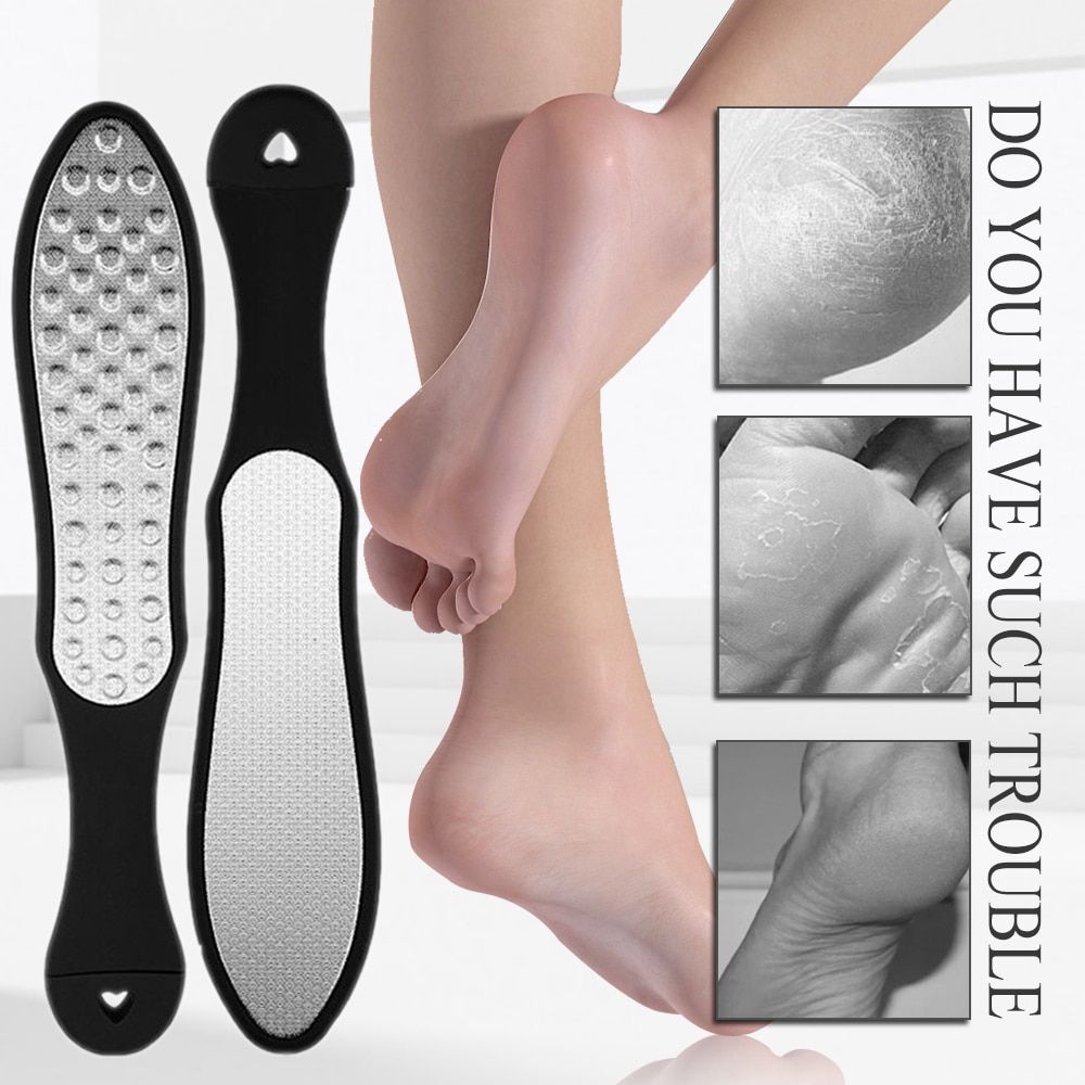 1pc Pro Dual Sided Foot File Heel Grater For The Feet Pedicure Rasp Remover Luxury Stainless Steel Scrub Manicure Nail Tools
