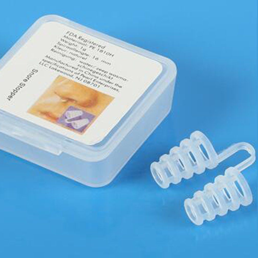 Silicone Mini Stopper Treatment Snoring Anti Snoring Sleep Stopper - White