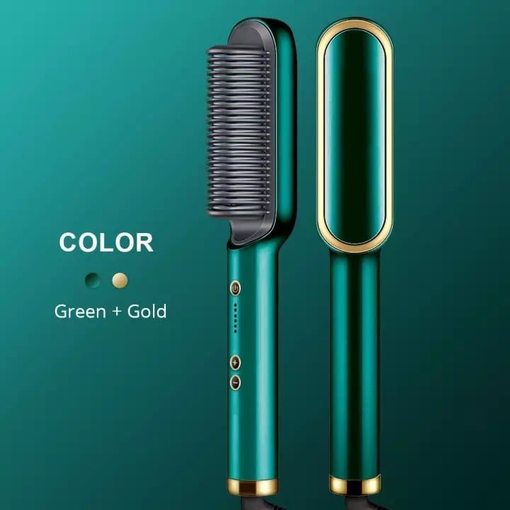 Hair Straightening and Curling Brush with 5 Temperature Gears Electric Hair Comb for Hair Styling for Women Beard Straightening Brush for Men