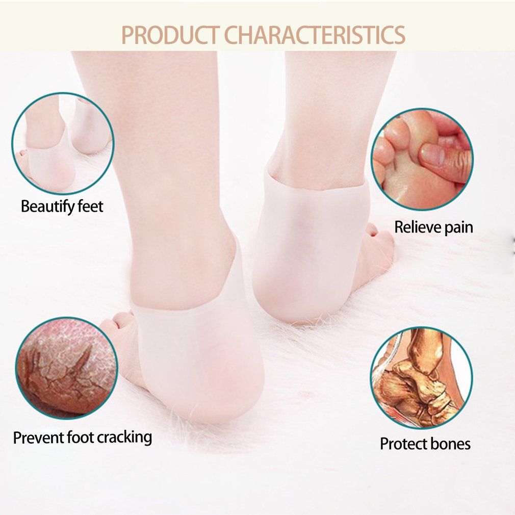 1Pcs Heel Protector Protective Sleeve Heel Spur Pads For Relief Plantar Fasciitis Heel Pain Reduce Pressure On Heel Feet Care