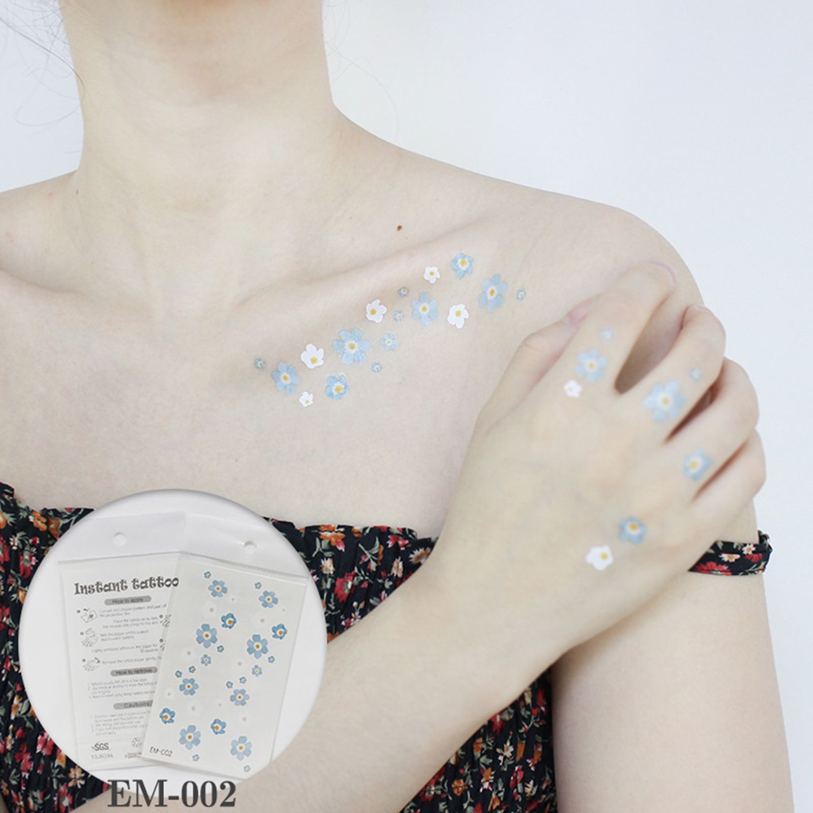 Tattoo Sticker Environmental Protection Body Tattoo Chrysanthemum Sticker