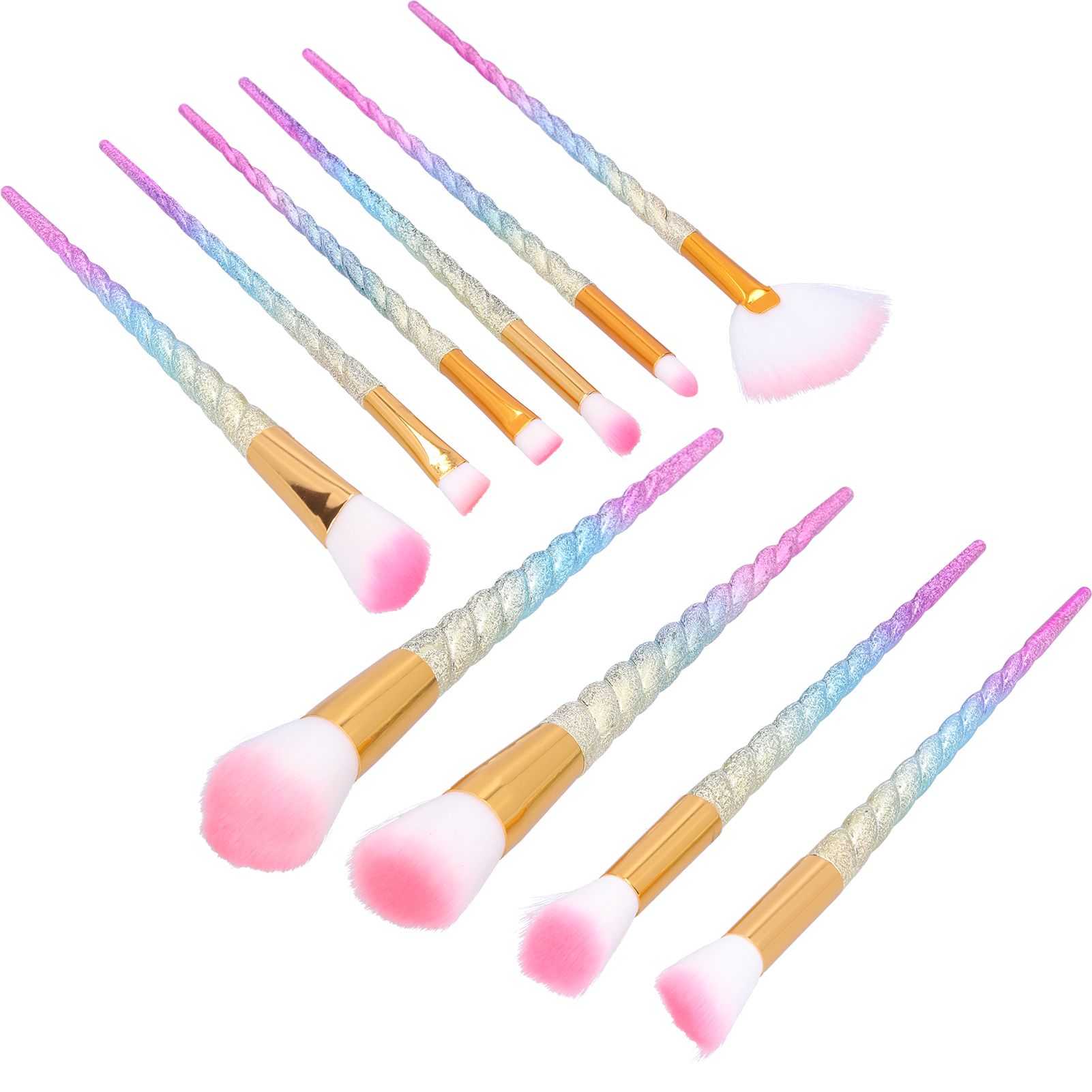 Cosmetic Brush Portable Soft Hair Travel Powder Cosmetics Brushes Kit Premium Synthetic Foundation