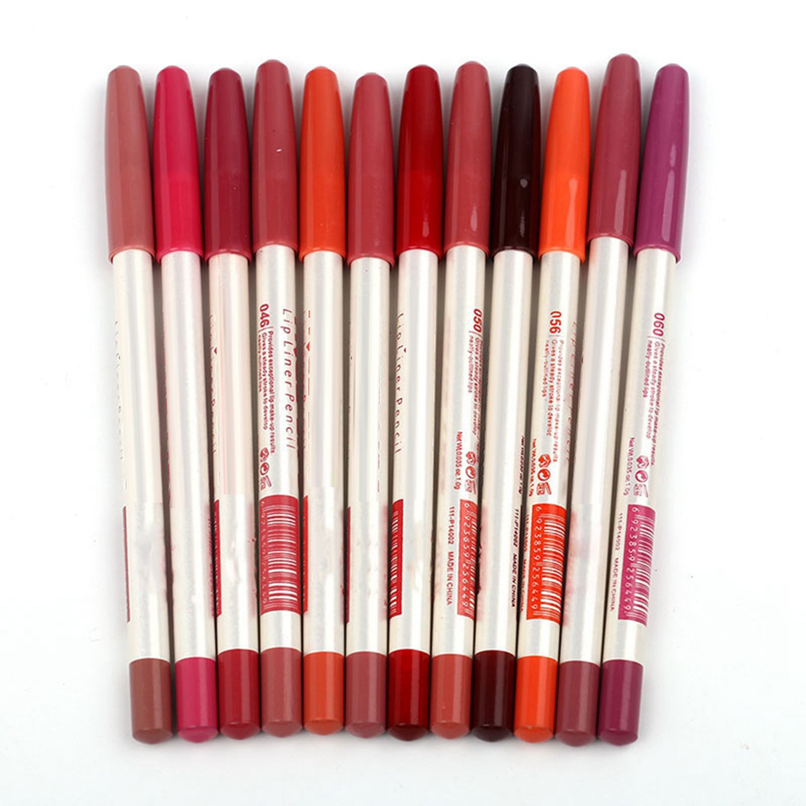 12 Colors Women's Makeup Tool Waterproof Matte Long-lasting Lip Line En Set