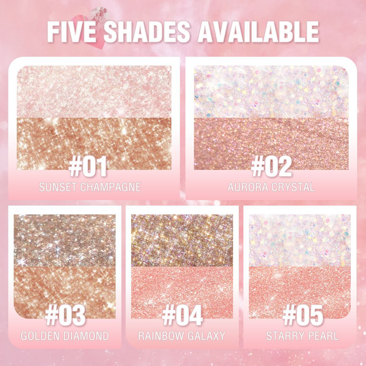 PINKFLASH 2 in 1 All Glow Eyeshadow Palette E18 - 03