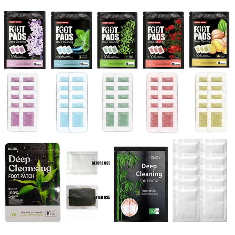 2/10pcs Detox Foot Patches Pads for Stress Relief and Deep Sleep Body Toxins Feet Slimming Cleansing HerbalAdhesive dropship
