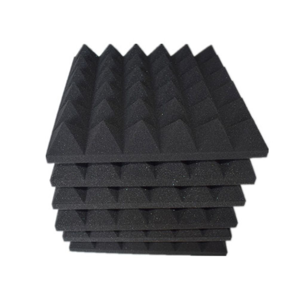 6Pcs High Density KTV Meeting Room Studio Wall Pyramid Soundproof Cushion Pad