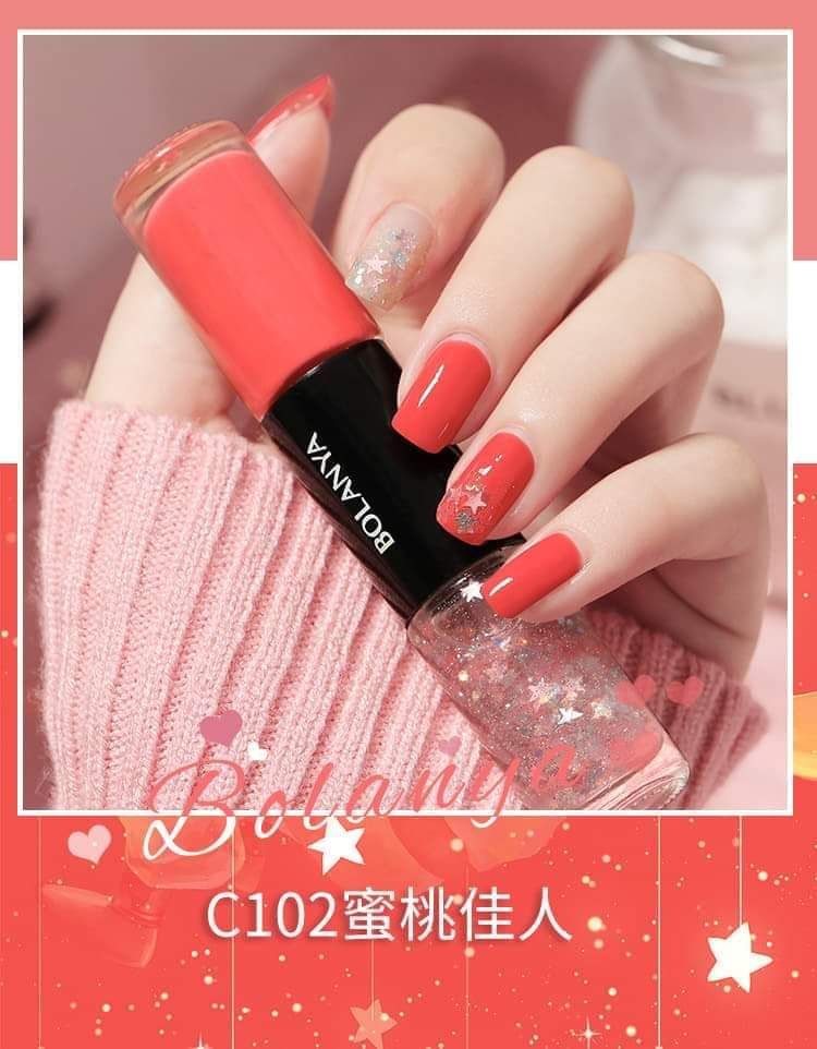 Unique BOLANYA Double-Headed Two-Color blood Berry Neon Nail Gel Polish Long-lasting Non-Peelable