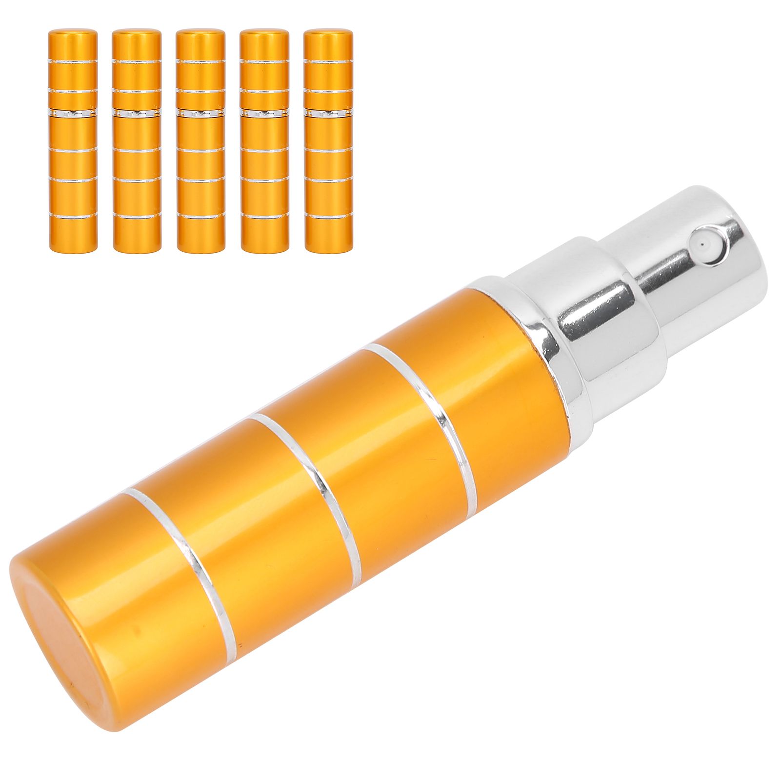 5pcs 5ml Portable Aluminum Refillable Perfume Spray Bottle Travel Container