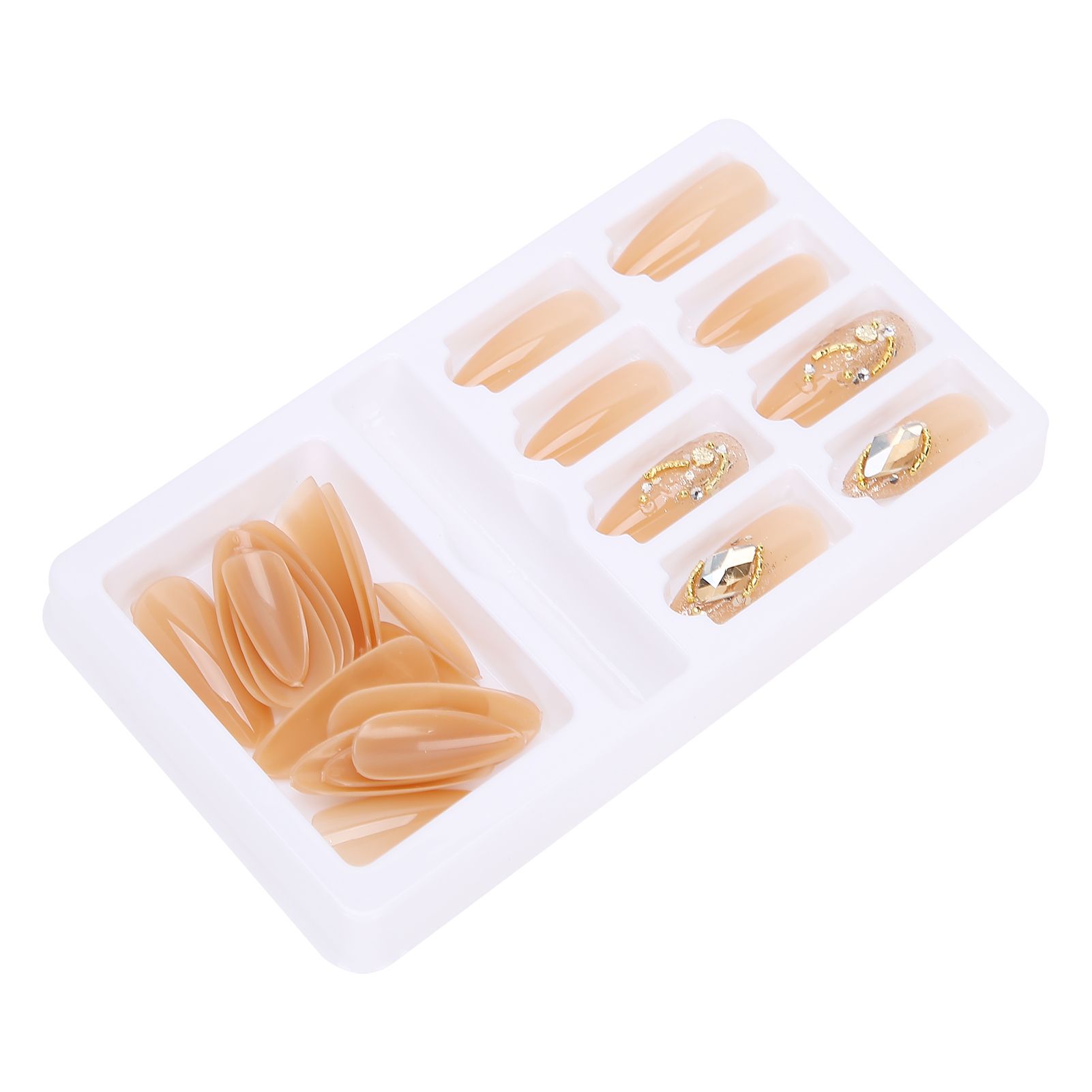 Fake Nails Tips Finished Colored False Artificial Press On