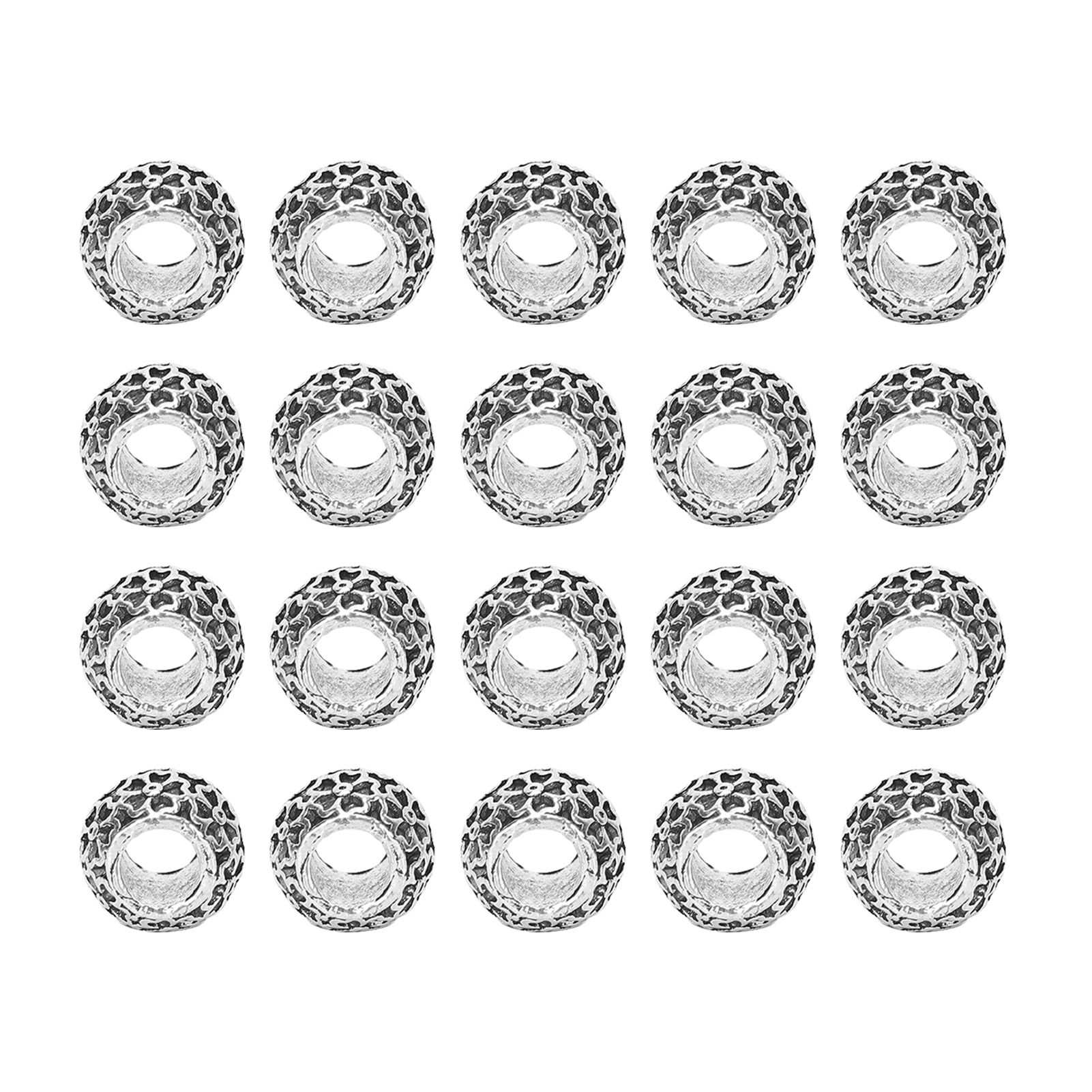 20PCS Norse Viking Runes Loose Beads Diy Bracelets Pendant Necklace Beard Hair