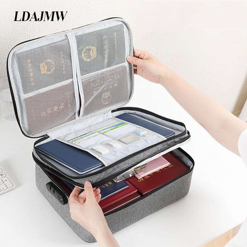 Waterproof Cationic Travel Bag Multi-layer Documents Organizer Handbag Outdoor Portable Large Capacity Zipper Storage Bag