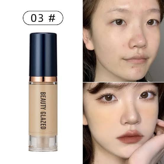 Beauty Glazed Liquid Foundation Soft Matte Foundation Primer Base Professional Face Make up Foundation Cosmetics - 6ml-Shade-03