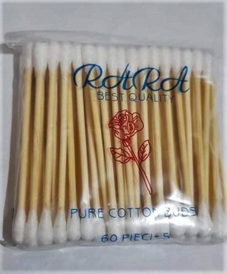 60 pcs Wood Stick Cotton buds 2 packet