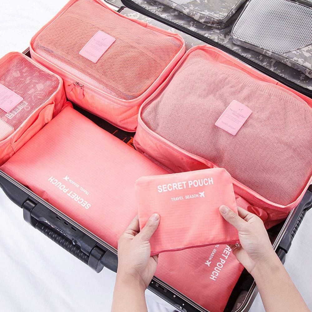 ly 6 Pcs Clothes Storage Bags Packing Cube Traveling Home Clothing Organizer Set XSD88