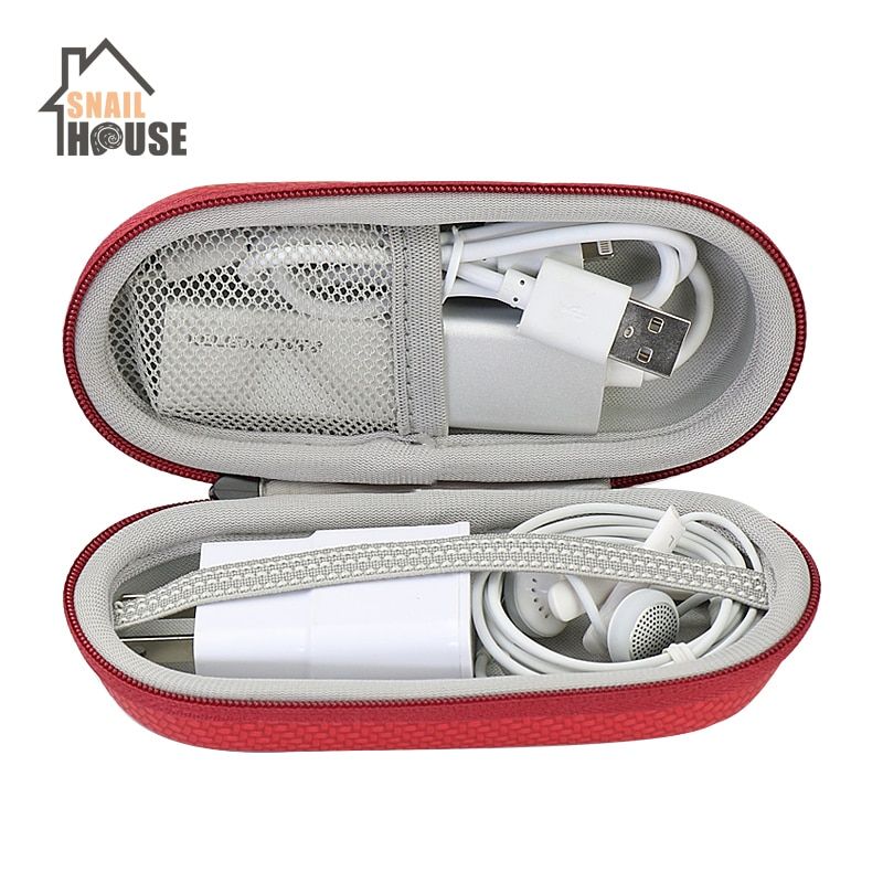 Snailhouse Travel Case Multifunction Organizer Portable Storage Bag Headphone USB Data Line Charger Cable Pink all Zipper Box
