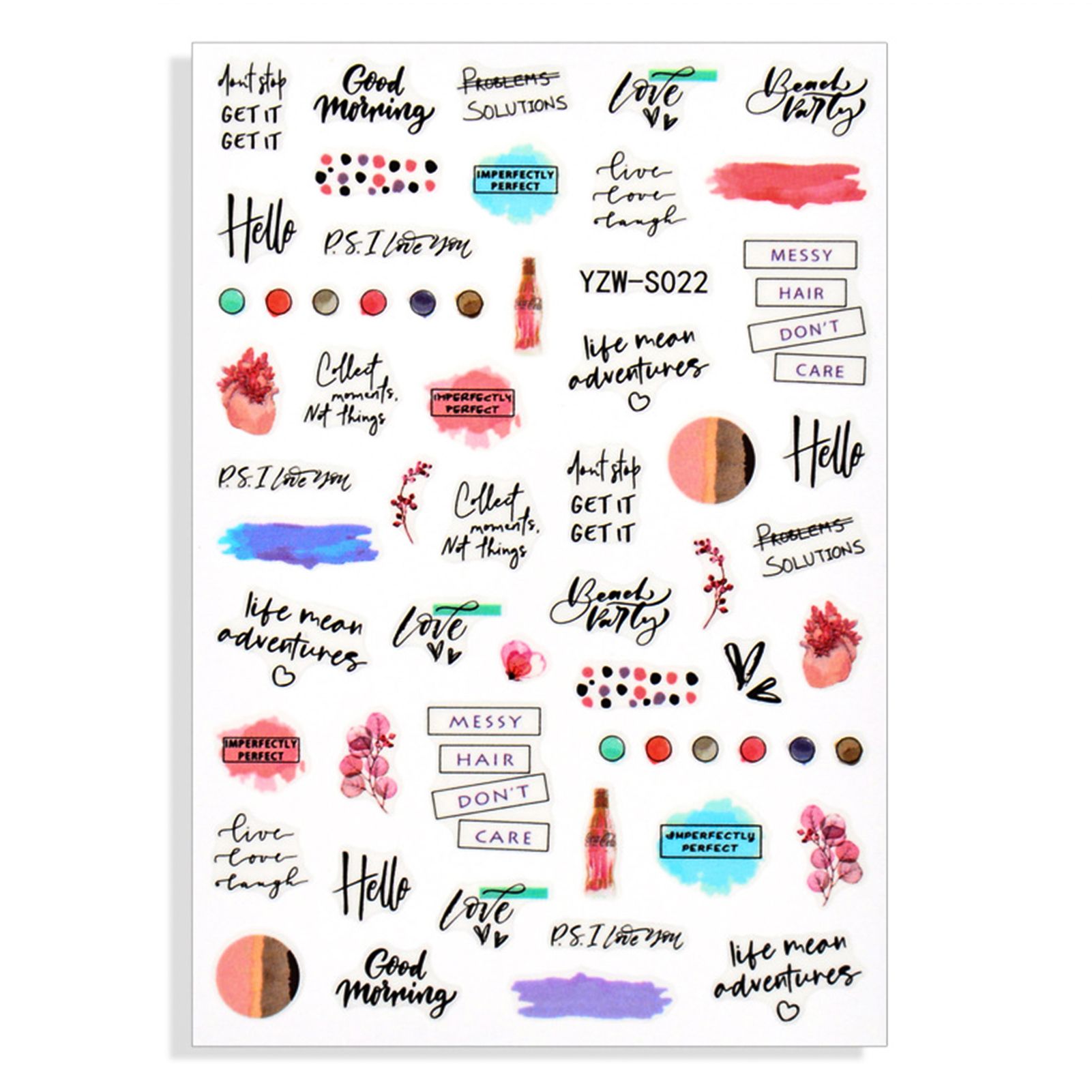 Art Nail Sticker Abstract Face Geometry Design Water Sliders Paper Decoration Manicure Tools For Nail Decals
