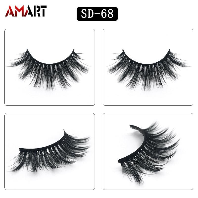 3D Mink Long Natural Thick False Eyelashes for Grafting Eyelash Extension
