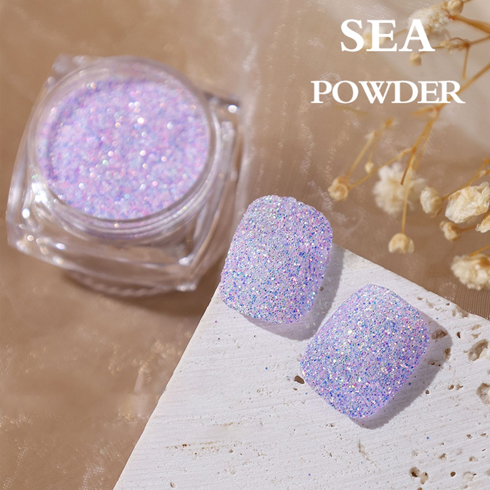 Aurora Effect Nail Art Powder Non-Floating Colorful Pastel Dust Ultra Fine Glitter Nail Powder for Manicure