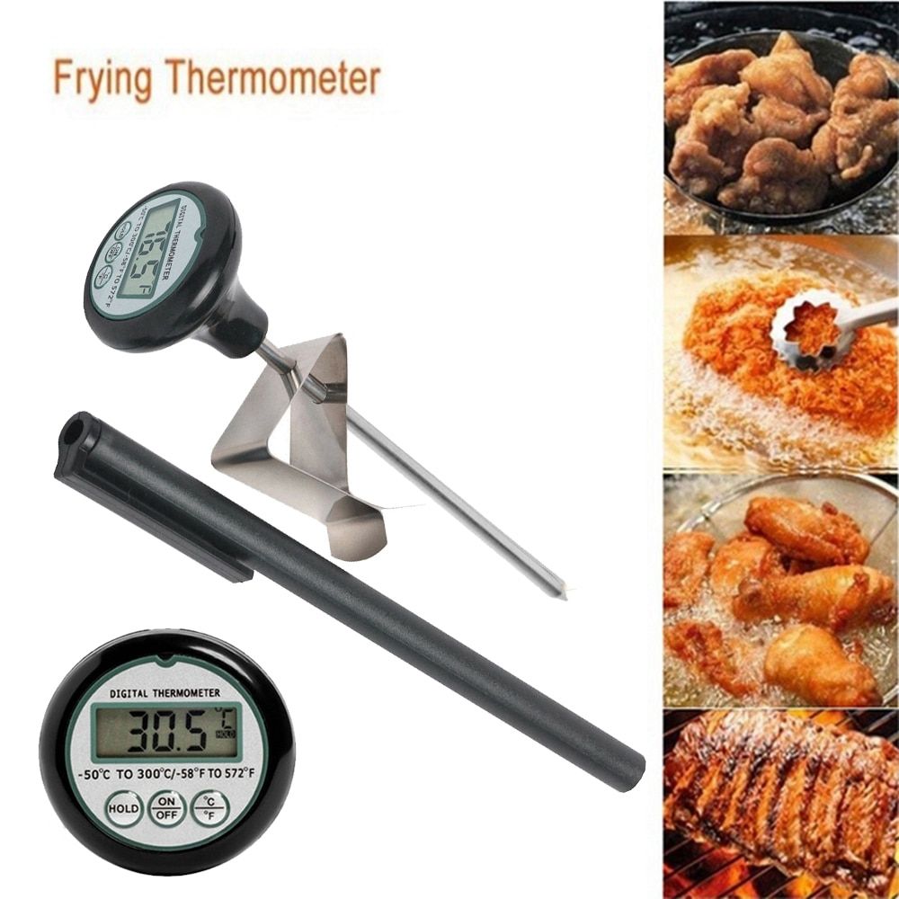 Digital Meat Food Thermometer  Liquid Candy Deep Fry with Stainless Steel Clip