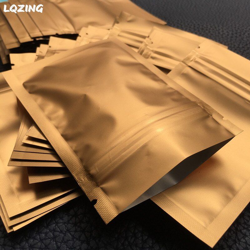 7*10CM mini size aluminized gold ziplock sealing bags all accessory bag zip bags all plastic zip bags lock