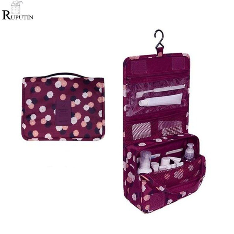 RUPUTIN Travel Coetic Storage Bags Portable Beautician Toiletry Bag Waterproof Make Up Organizer Bags Women Hanging Wash Bags
