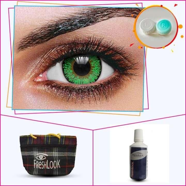 Fresh Look green 3 tone color Contact lense(Full set)