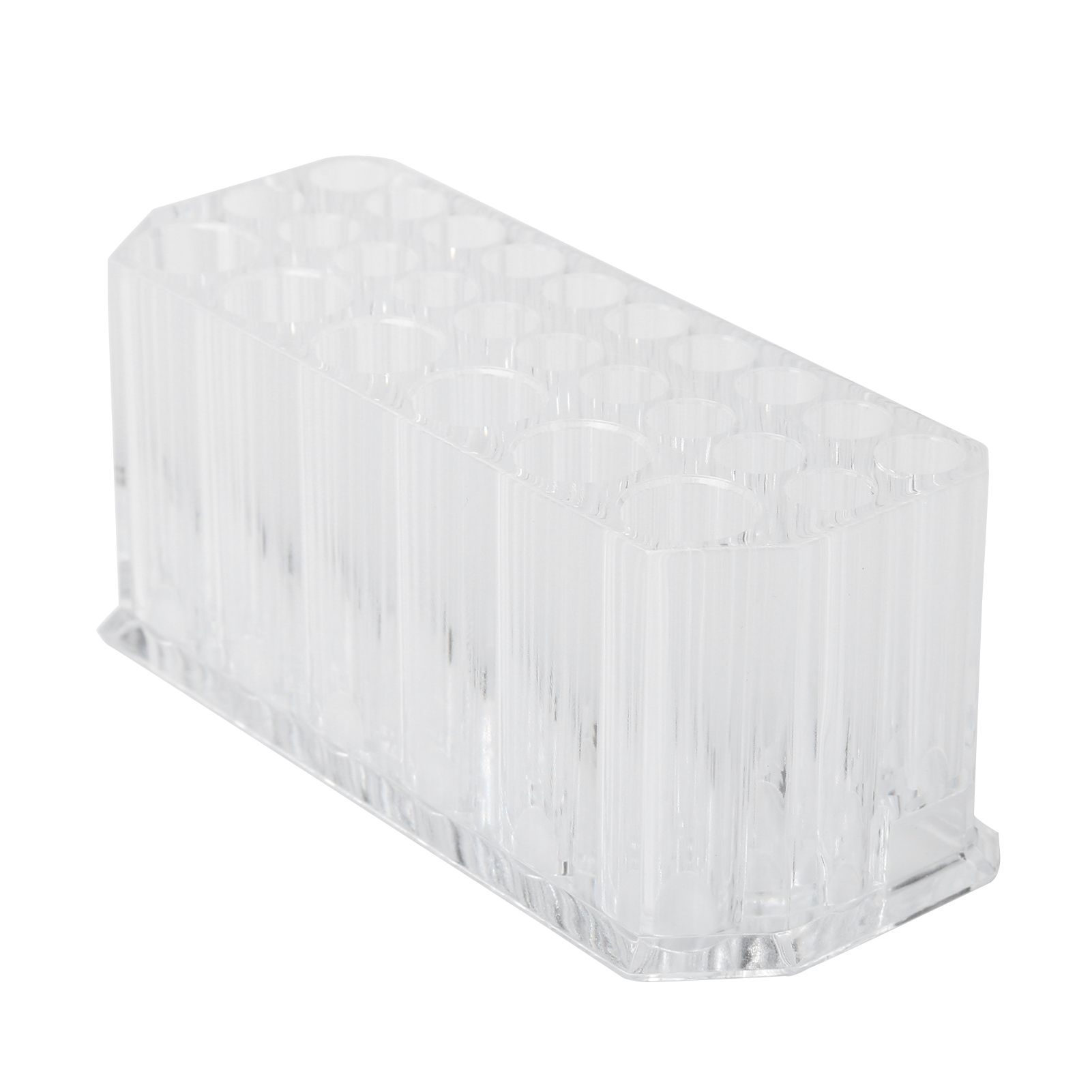 Cosmetic Makeup Brush Holder Multiple Slots Eyeliner Storage Plastic Organizer