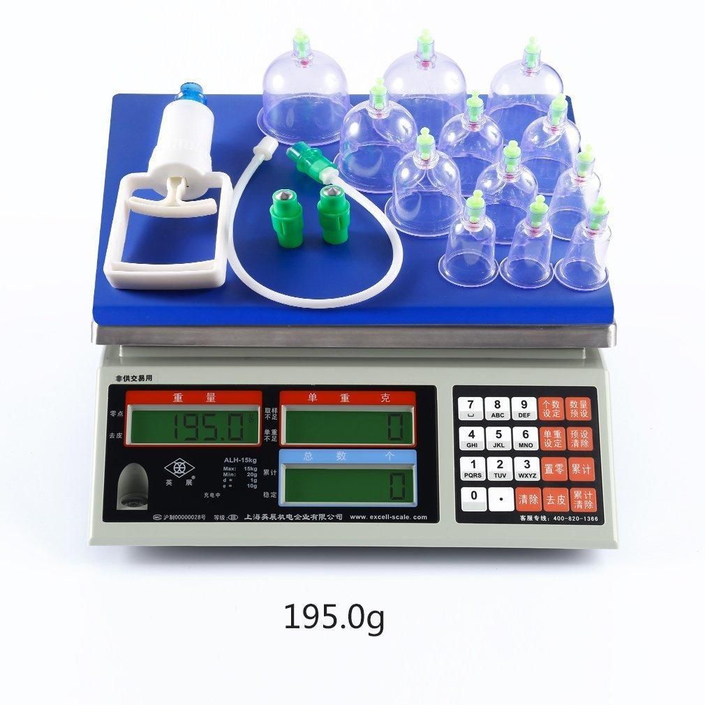 12pcs/set Chinese Health Care Medical Vacuum Body Cupping Therapy Cups  Transparent, White