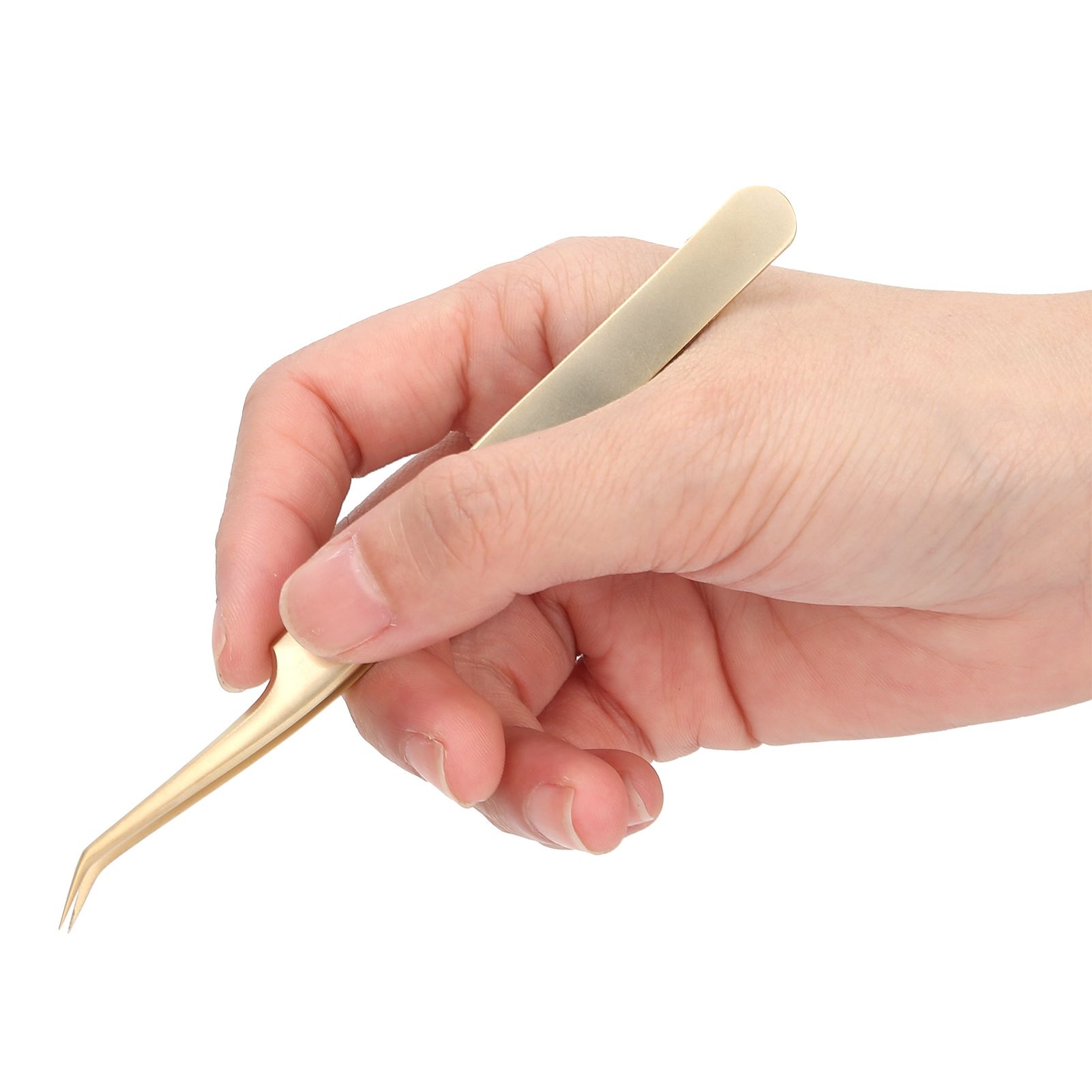 Grafting Tweezers Tool High Precise Eyelash Extension Strong Hardness Ergonomics Steel for Nail Art