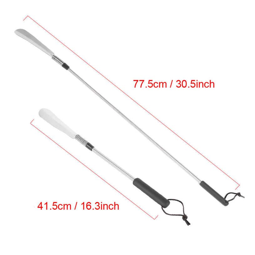 Stainless Steel Telescopic Shoe Horn Long Handled Extendable Collapsible