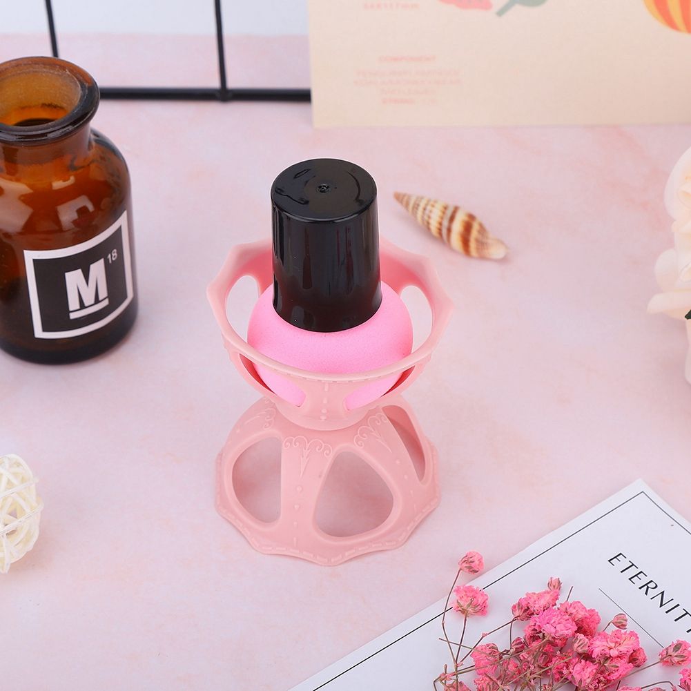 Egg Sponge Stand 2.4x2.4x6.4inch Makeup Holder Anti-Fall Portable for Girl Women