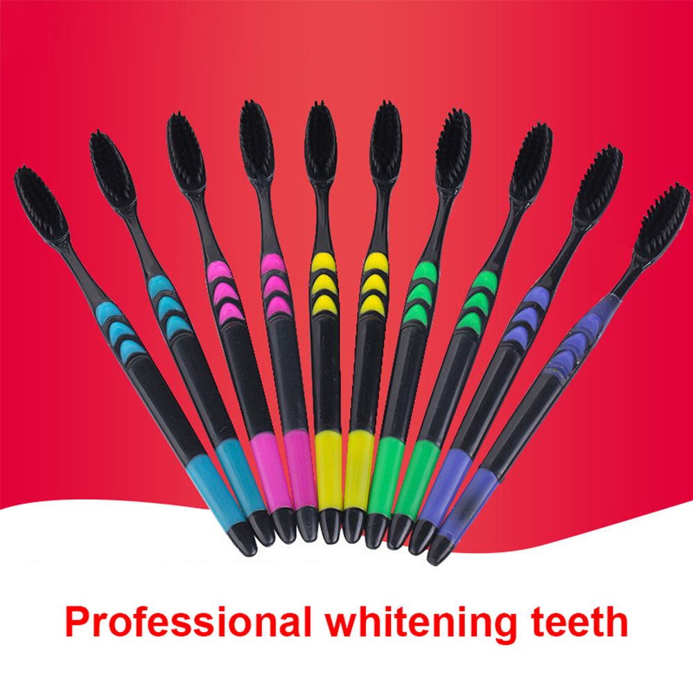 10 PCS Household Toothbrush bamboo Charcoal To Clean Teeth Care Gingival Fine Bristles