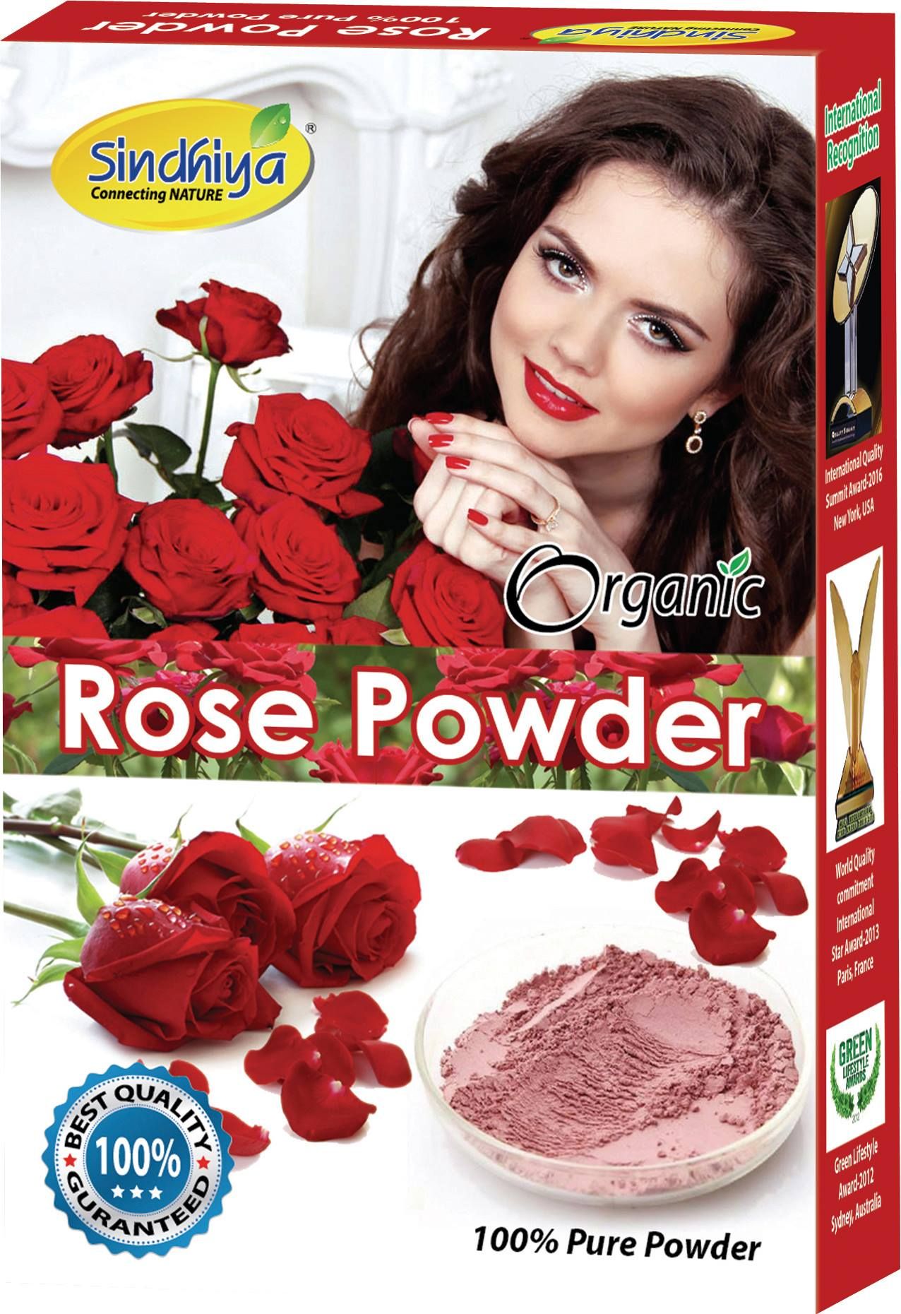 Organic Rose (Golap Phul) Powder (100% Pure) 70g - face mask - Multani Mati