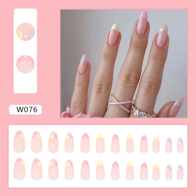 Menggh 24pcs Long Ballerina Fake Nails with Design Tip Long False Nails Wearable Nail Art