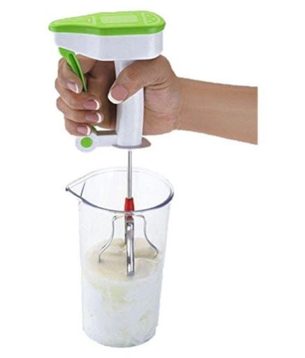 Power-Free Hand Blender and Beater in Kitchen Appliances with High Speed Operation (Egg and Cream; Milkshake; Soup; Lassi; Butter Milk Maker