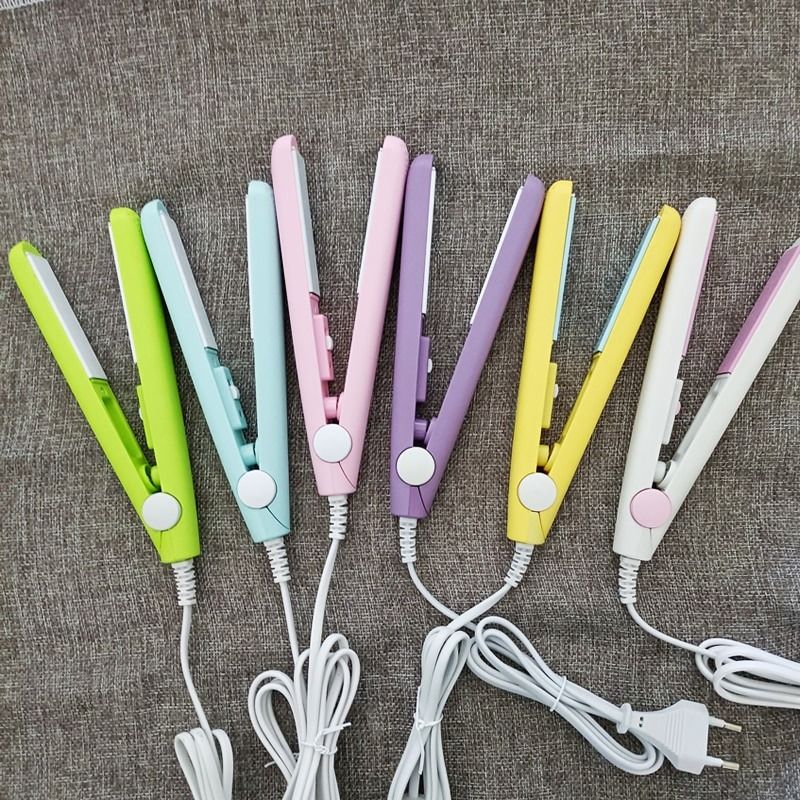 Curling Iron Mini Hair Straightener Iron Ceramic Straightening Styling Tools Hair Curler Flat Iron Beard Straightener - Hair Straightener - Hair Straightener