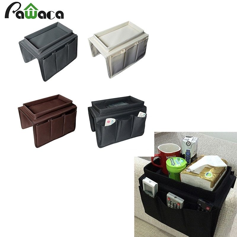4 Pocket Sofa Couch Arm Rest Organizer TV Remote Control Organizer Holder Sofa Storage Bag Use for Game Controller, Pens ipad