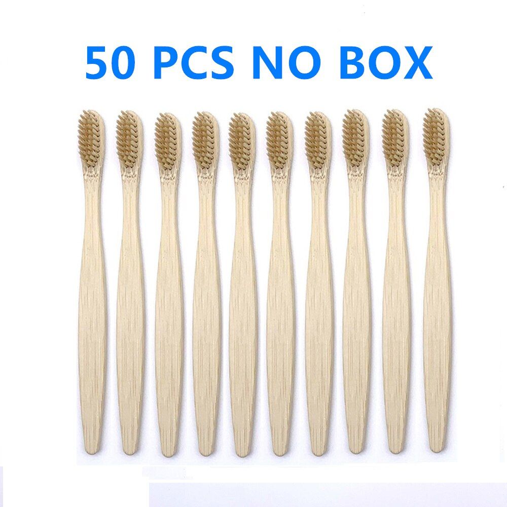 50/40/30 Pcs/lot Natural Bamboo Toothbrush Set Oral Care Health Tool Environmentally Soft Bristles With Biodegradable Packaging
