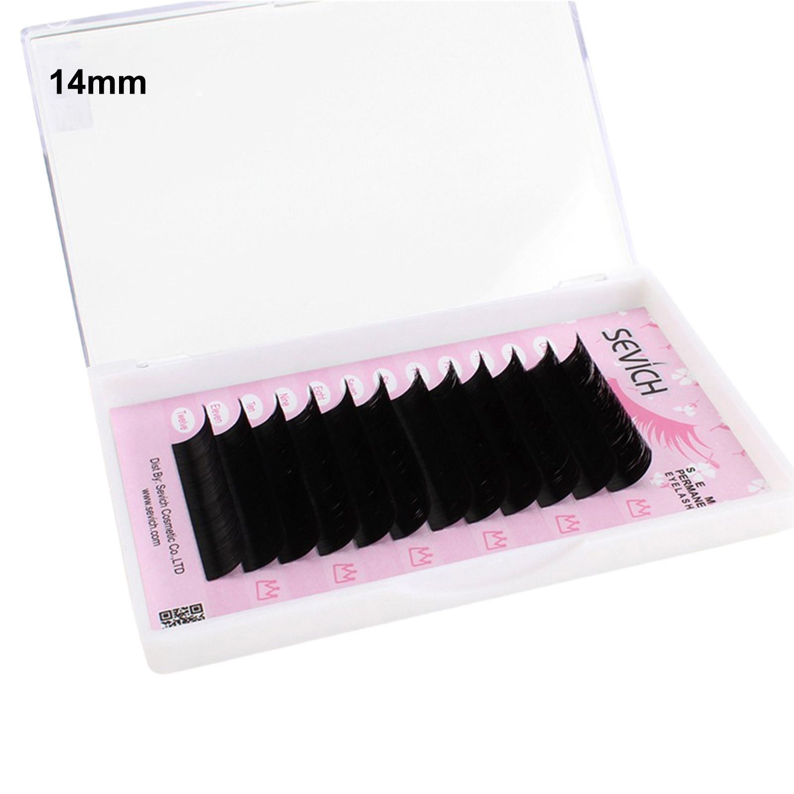 12Pcs/Box SEVICH False Eyelashes Handmade Exquisite Fiber Matte Single Round Hair Makeup Eye Lashes for Dressing Room