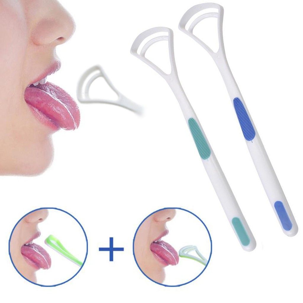 Tongue Scraper Plastic for Oral care Kids and Adults 2pcs