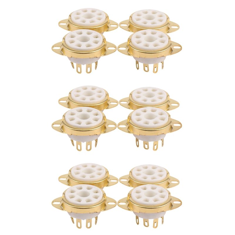 12PC 8 Pin Ceramic Socket Tube Top Vacuum Octal Value for KT88 EL34