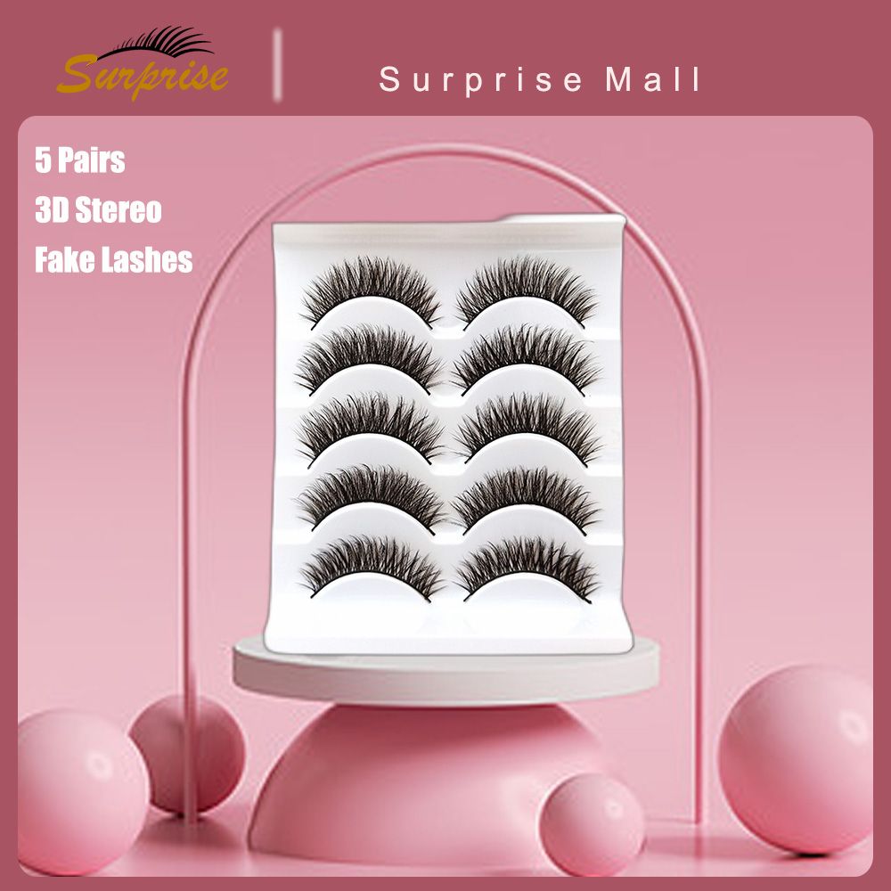 Eyelash 5 Pairs_soft dense multilayer stereo 3D Eye Lashes- High Quality Eyelashes False eyelashes-HQ
