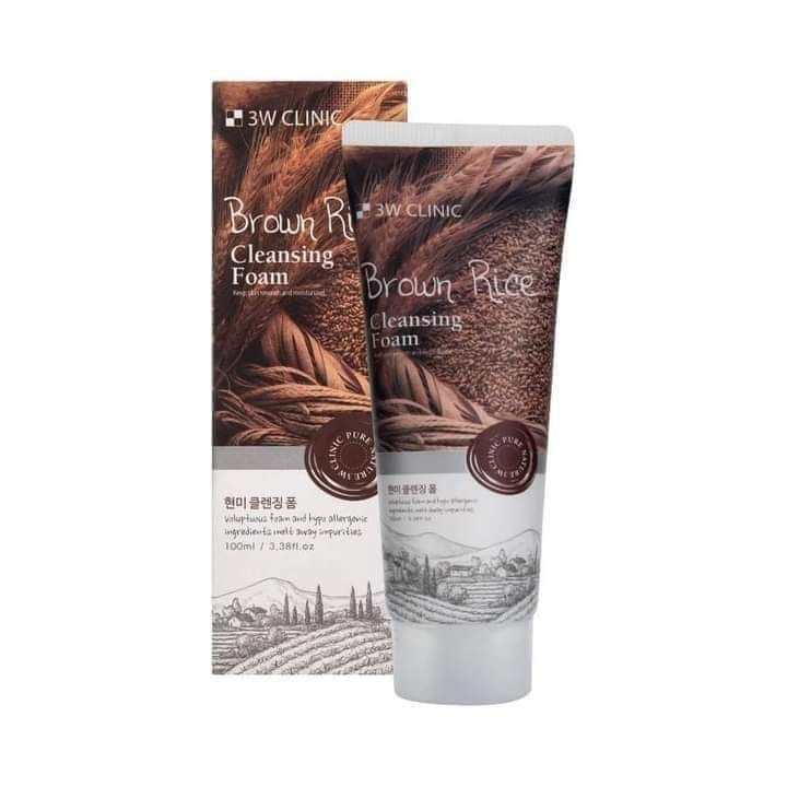 3W Clinic Brown Rice Cleansing Foam