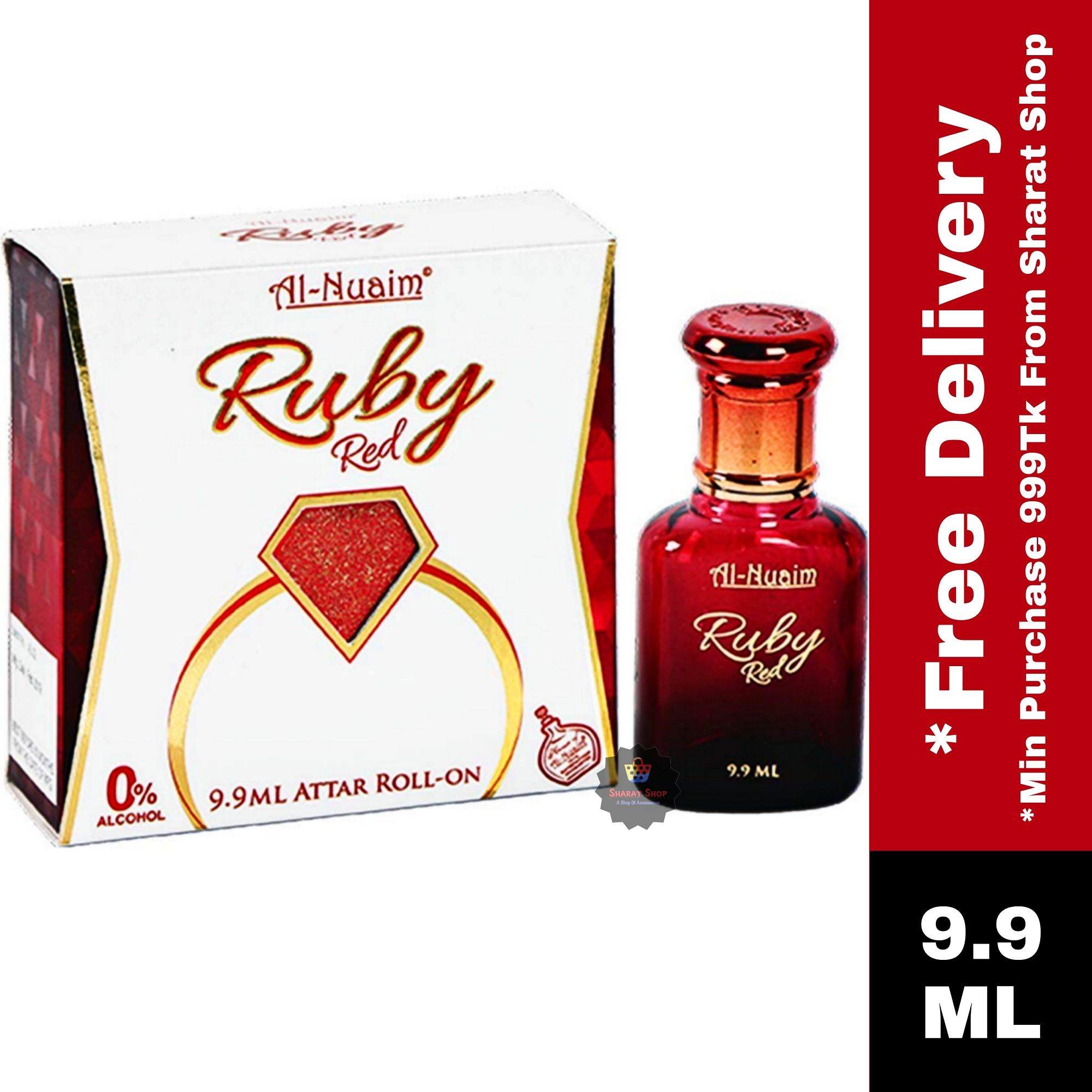 Ruby Red By Al Nuaim Attar Long Lasting Fragrance Roll On Perfume (Premium Series) 9.9ML