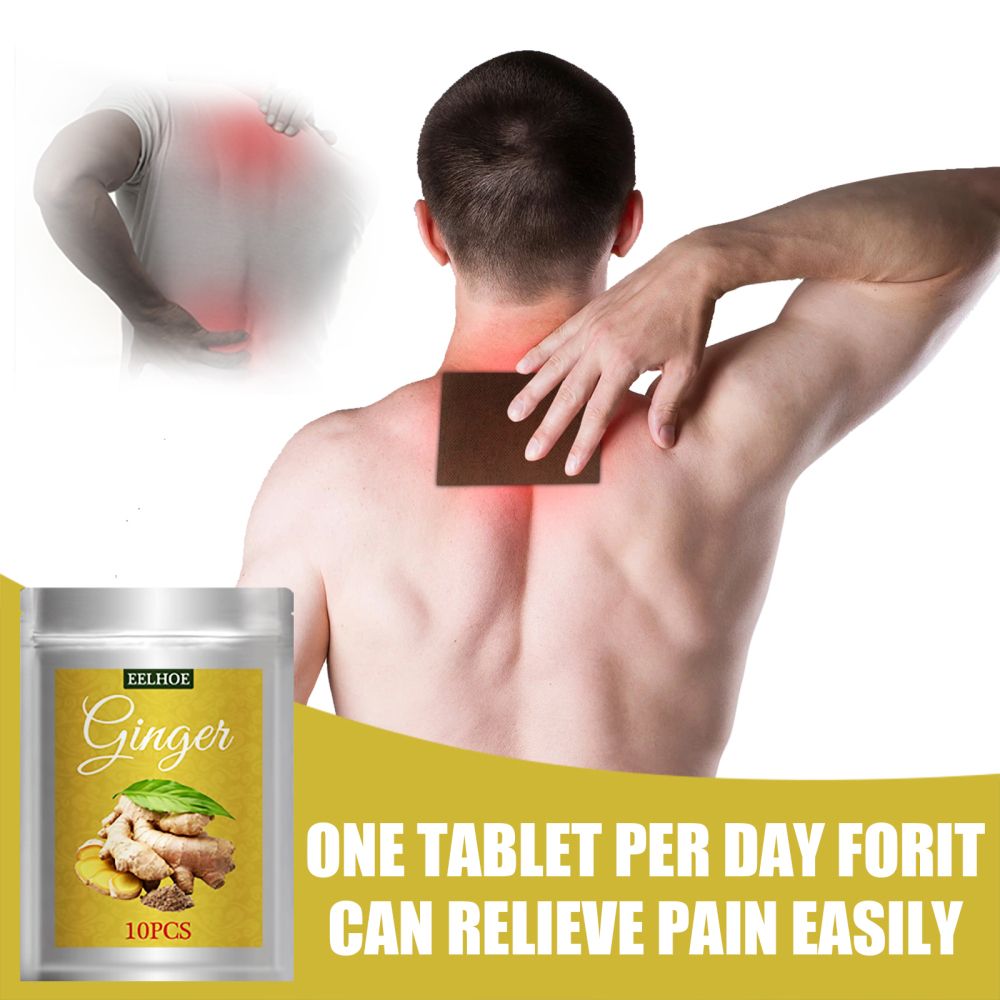 10pcs/20pcs Body Ginger Heating Patch Hot Ginger Patch Is Suitable For Shoulder, Neck,Waist And Knee Joint Pain